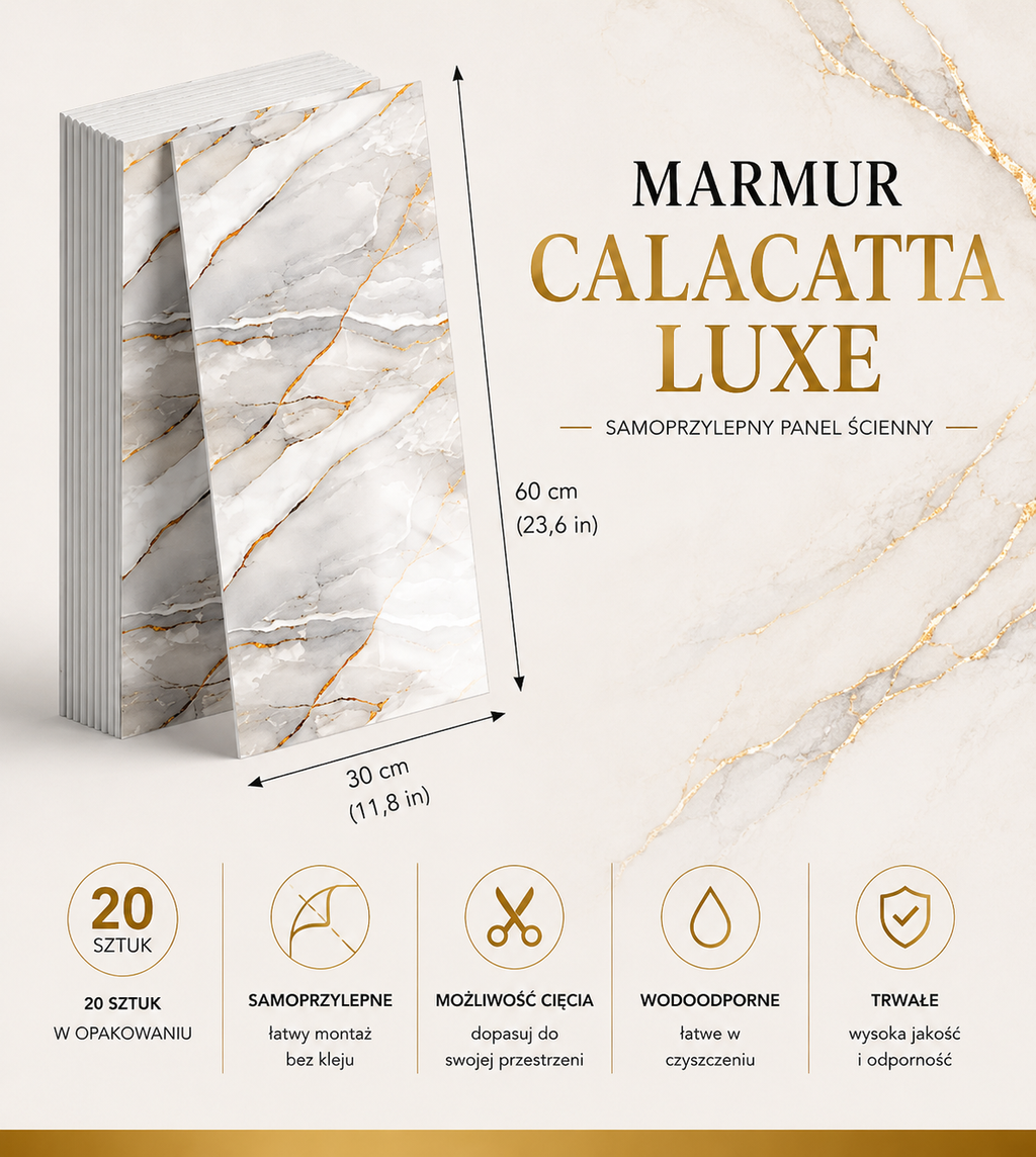 Panele Marmurowe Premium Samoprzylepne Wiele WARIANTÓW