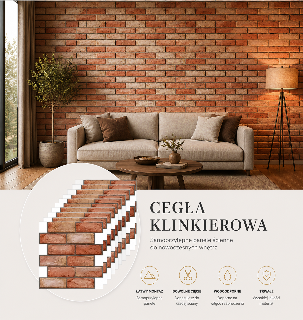 KAFELKI ŚCIENNE PREMIUM 3D SAMOPRZYLEPNE WIELE WARIANTÓW