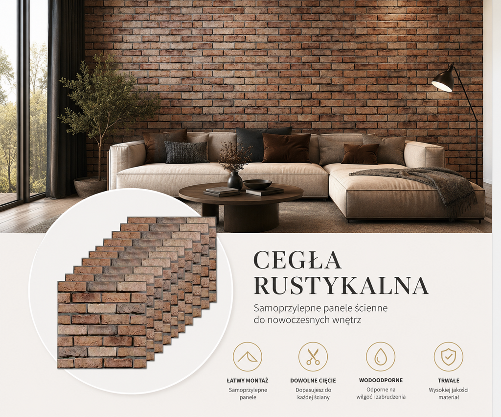 KAFELKI ŚCIENNE PREMIUM 3D SAMOPRZYLEPNE WIELE WARIANTÓW