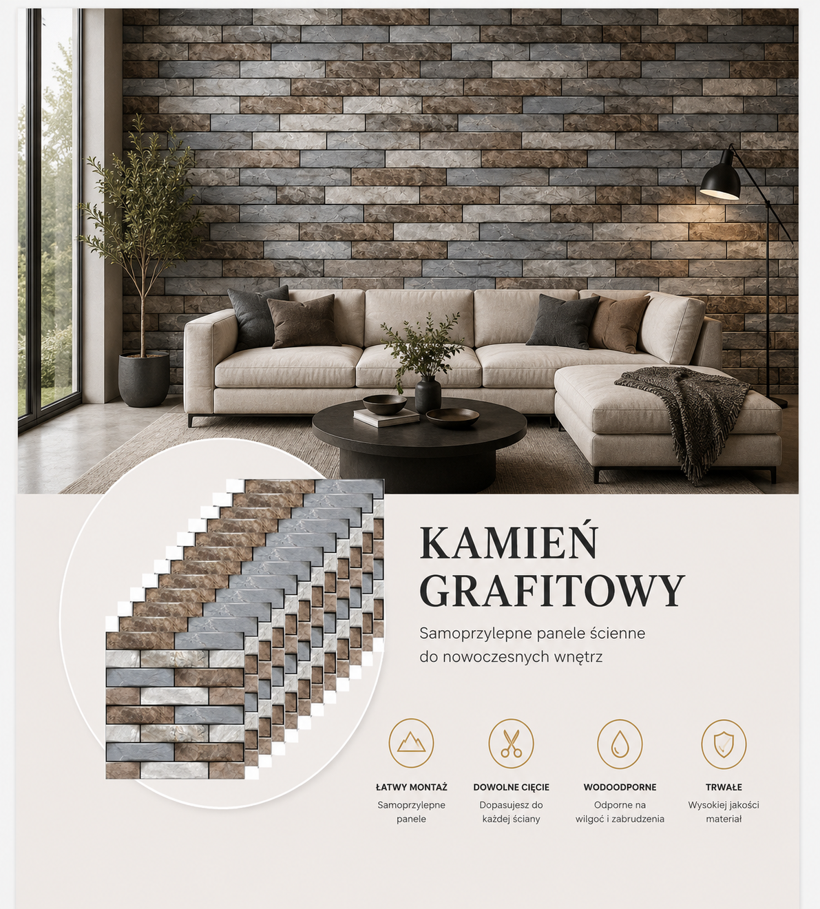 KAFELKI ŚCIENNE PREMIUM 3D SAMOPRZYLEPNE WIELE WARIANTÓW