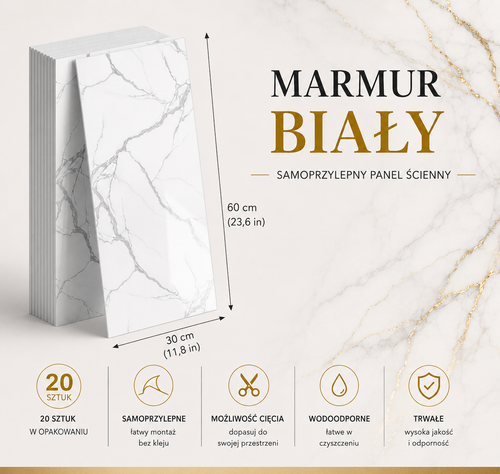 Panele Marmurowe Premium Samoprzylepne Wiele WARIANTÓW