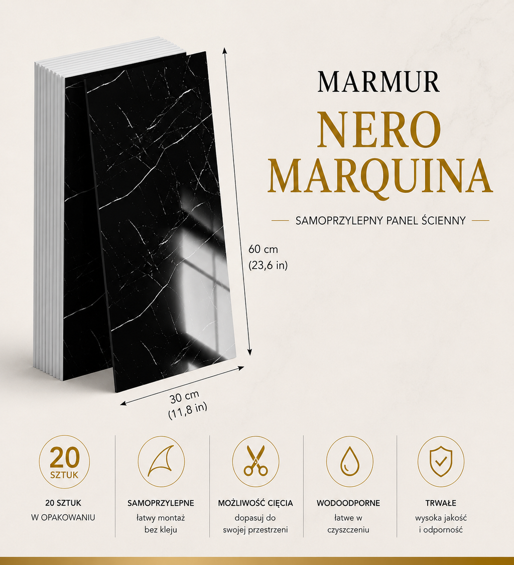 Panele Marmurowe Premium Samoprzylepne Wiele WARIANTÓW